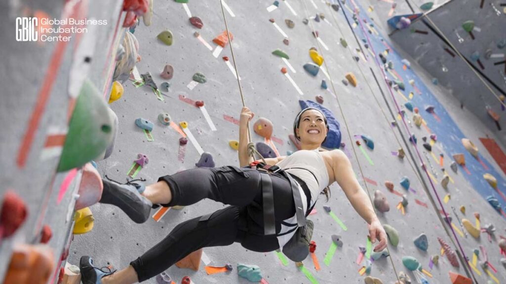 Indoor rock climbing